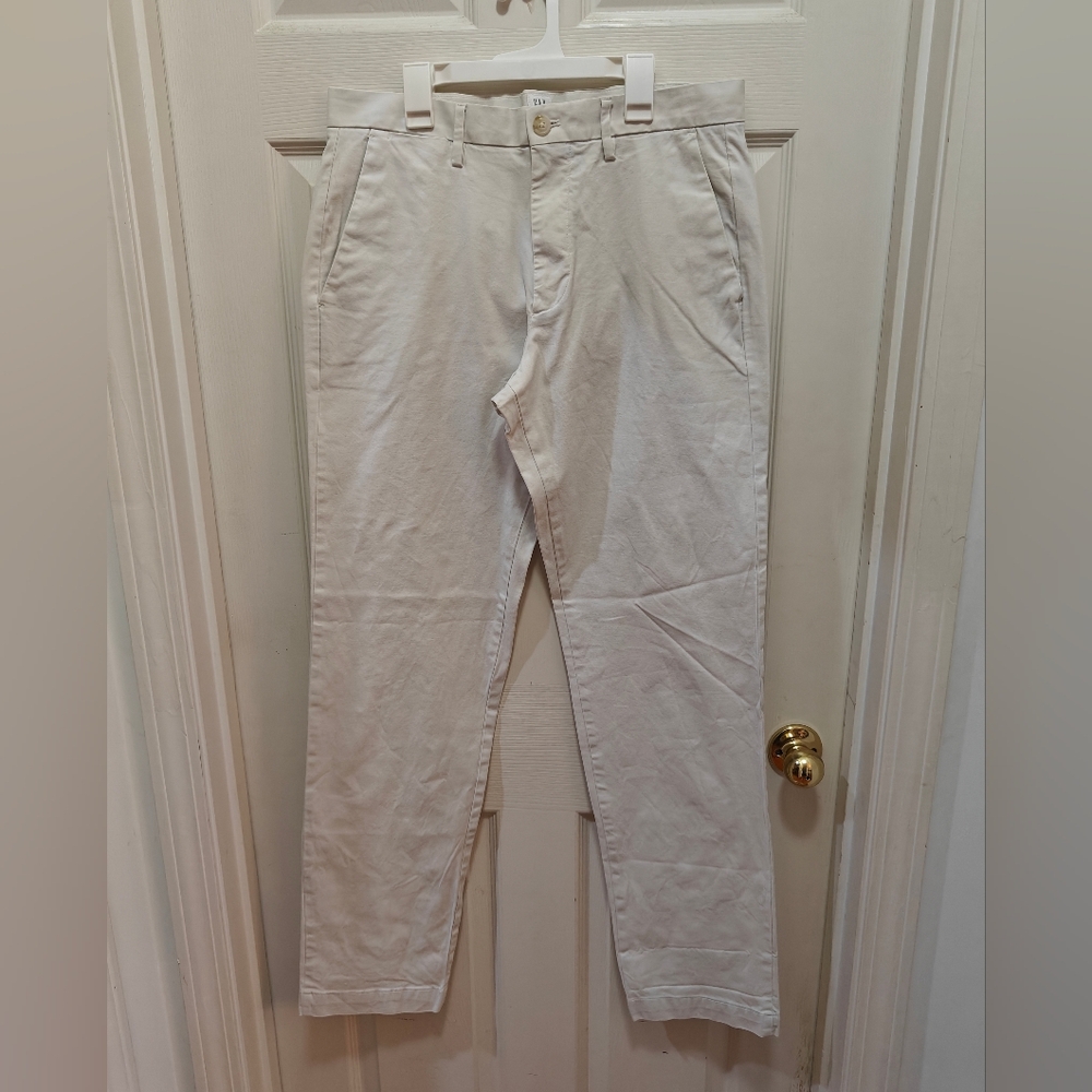 Gap White Straight Cut Chinos